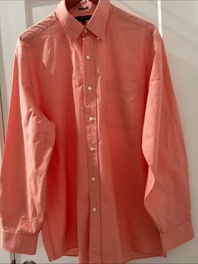 Tommy Hilfiger Men's Coral Button-Down Dress Shirt